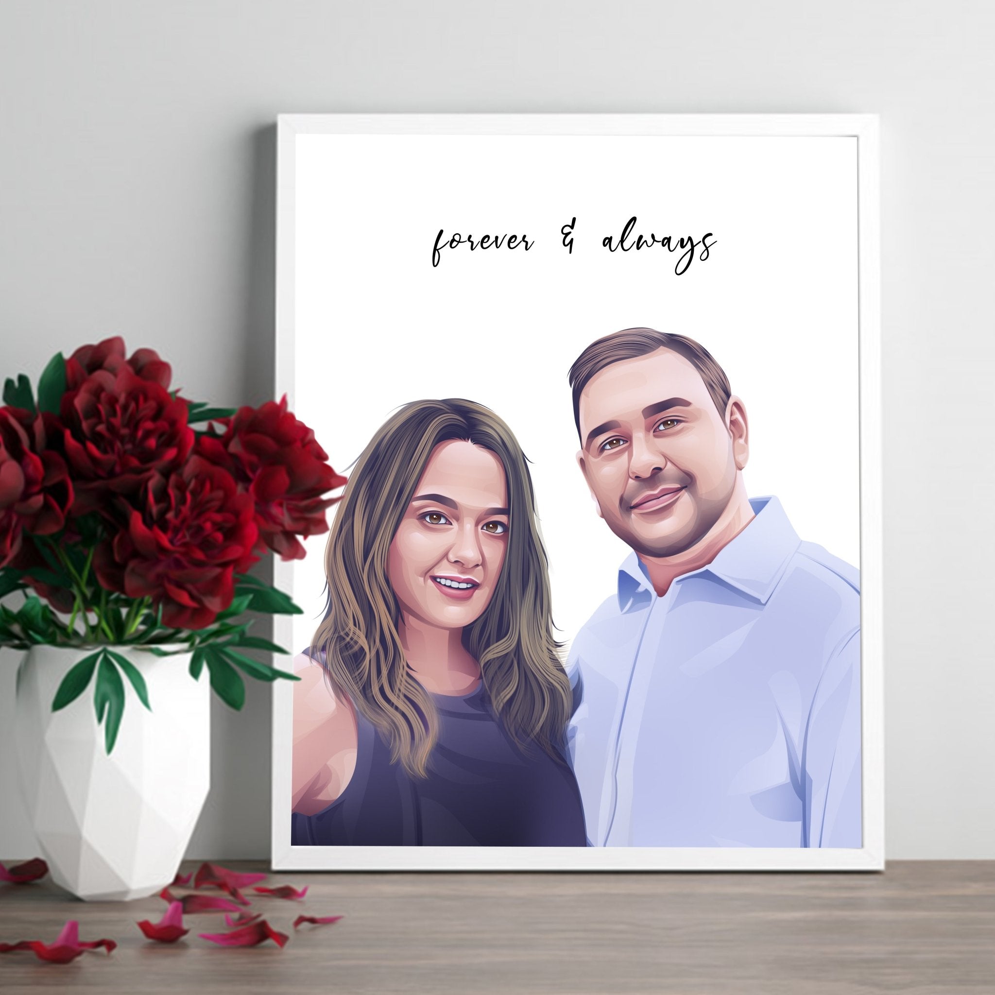 Amazon.com: Custom Couple Portrait from Your Photo, Canvas Wall Art as  Personalized Gifts for Couples, Funny Gift Ideas, Turn them into Royalty  (The Luxurious Couple, 18
