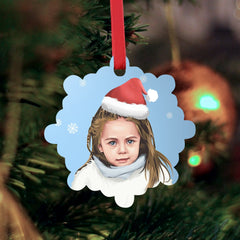 Custom Christmas Gift Decor Ornament with Your Child Portrait - Adventures of Rubi