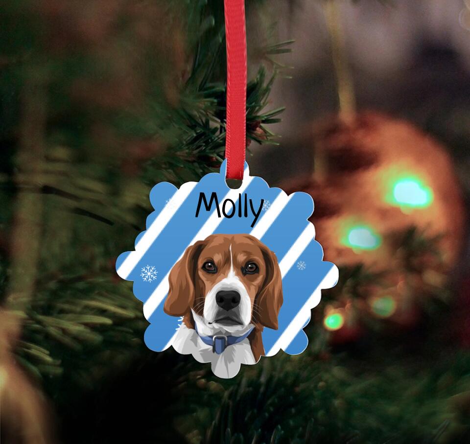 Custom Christmas Ornament with your dog - Choose from 65+ breeds, design your own! - Adventures of Rubi
