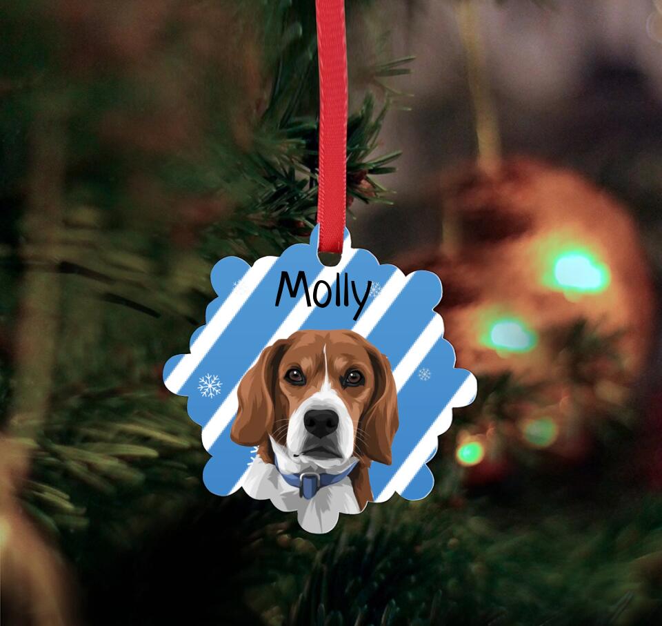 Custom Christmas Ornament with your dog - Choose from 65+ breeds, desi ...