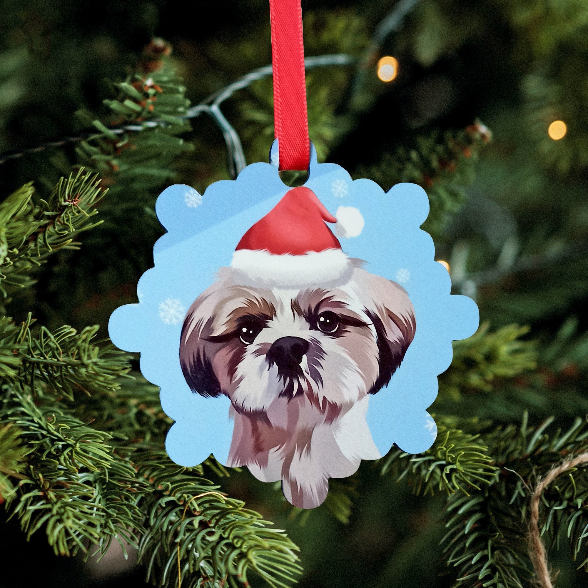 Custom Christmas Ornament with your Pet Portrait - Personalised Christmas Gift - Adventures of Rubi