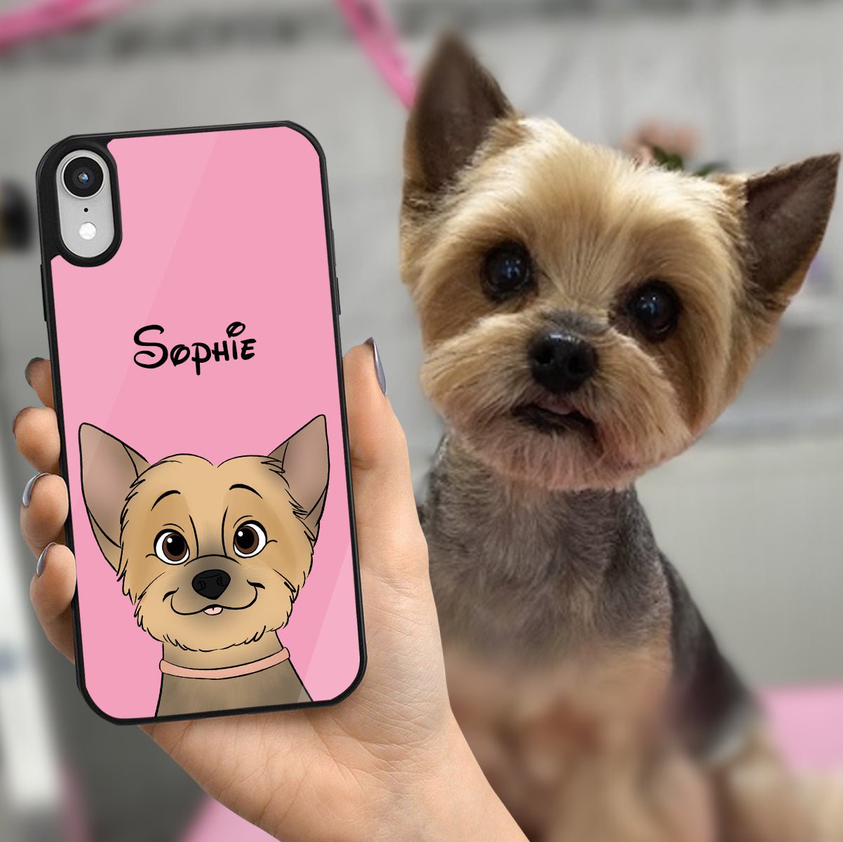 Custom Disney Pet Portrait Personalized Phone Case - With Pet's Disney Portrait - Adventures of Rubi