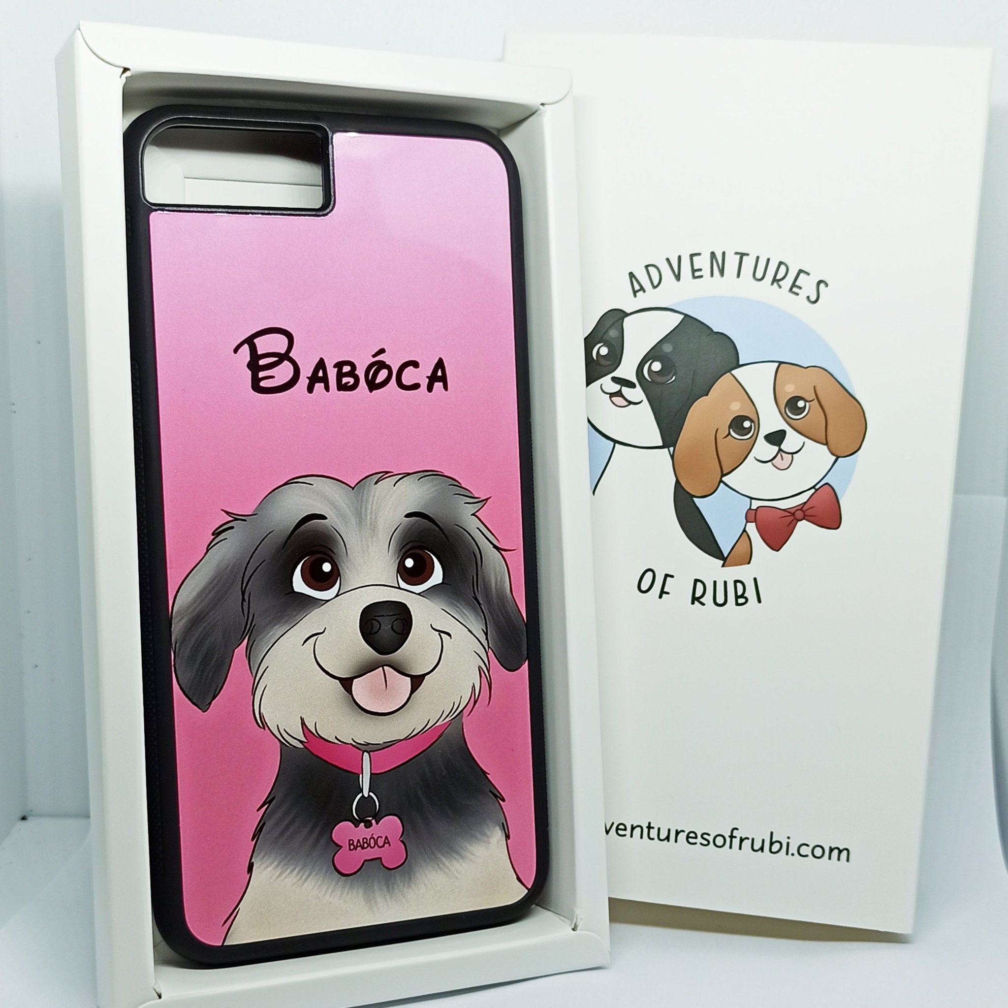 Custom Disney Pet Portrait Personalized Phone Case - With Pet's Disney Portrait - Adventures of Rubi