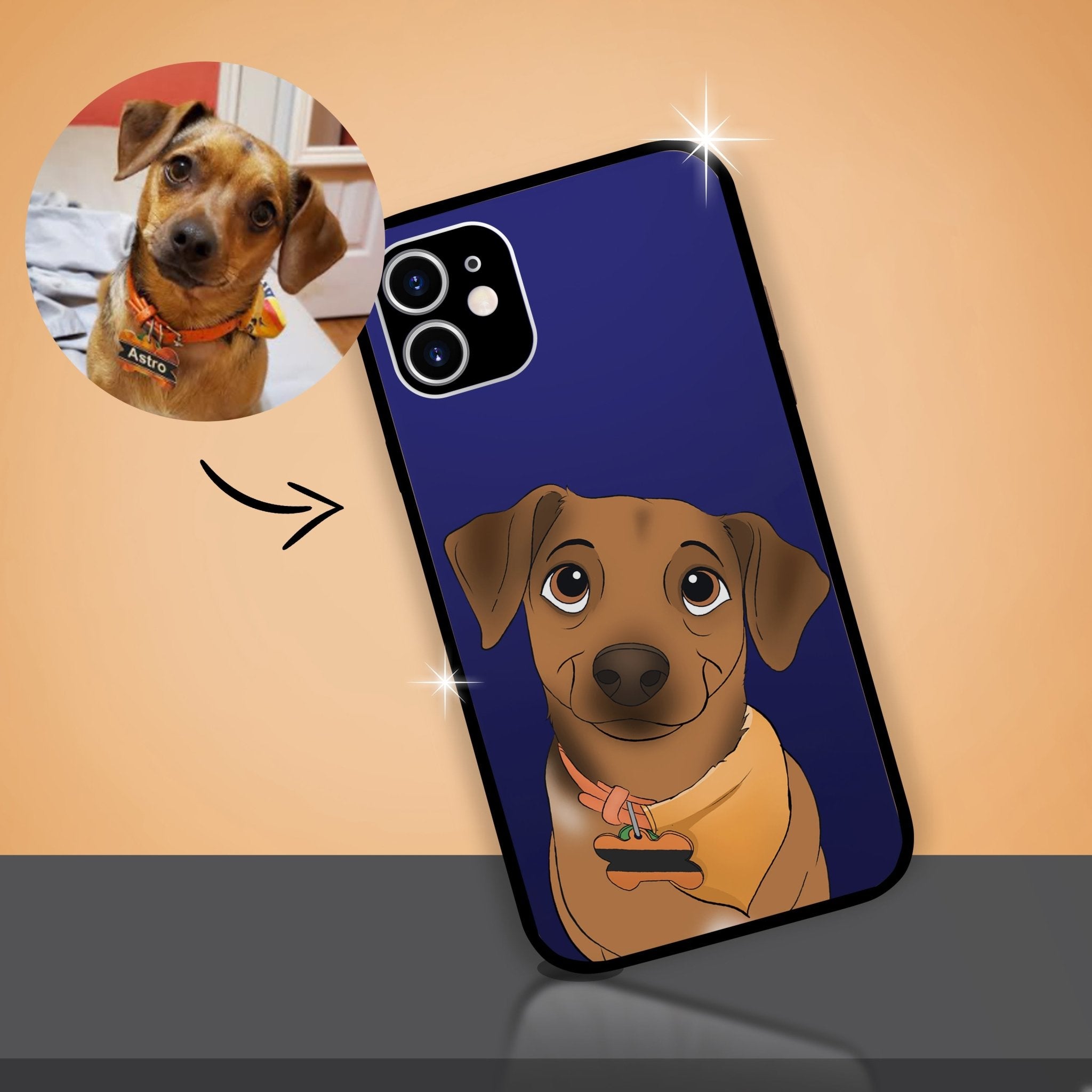 Custom Disney Pet Portrait Personalized Phone Case - With Pet's Disney Portrait - Adventures of Rubi