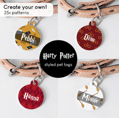 Custom Harry Potter Pet ID Tag - 25+ Pattern - Design Your Own! - Adventures of Rubi