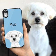 Custom Modern Vector Pet Portrait Personalized Phone Case - With Your Pet's Portrait - Adventures of Rubi