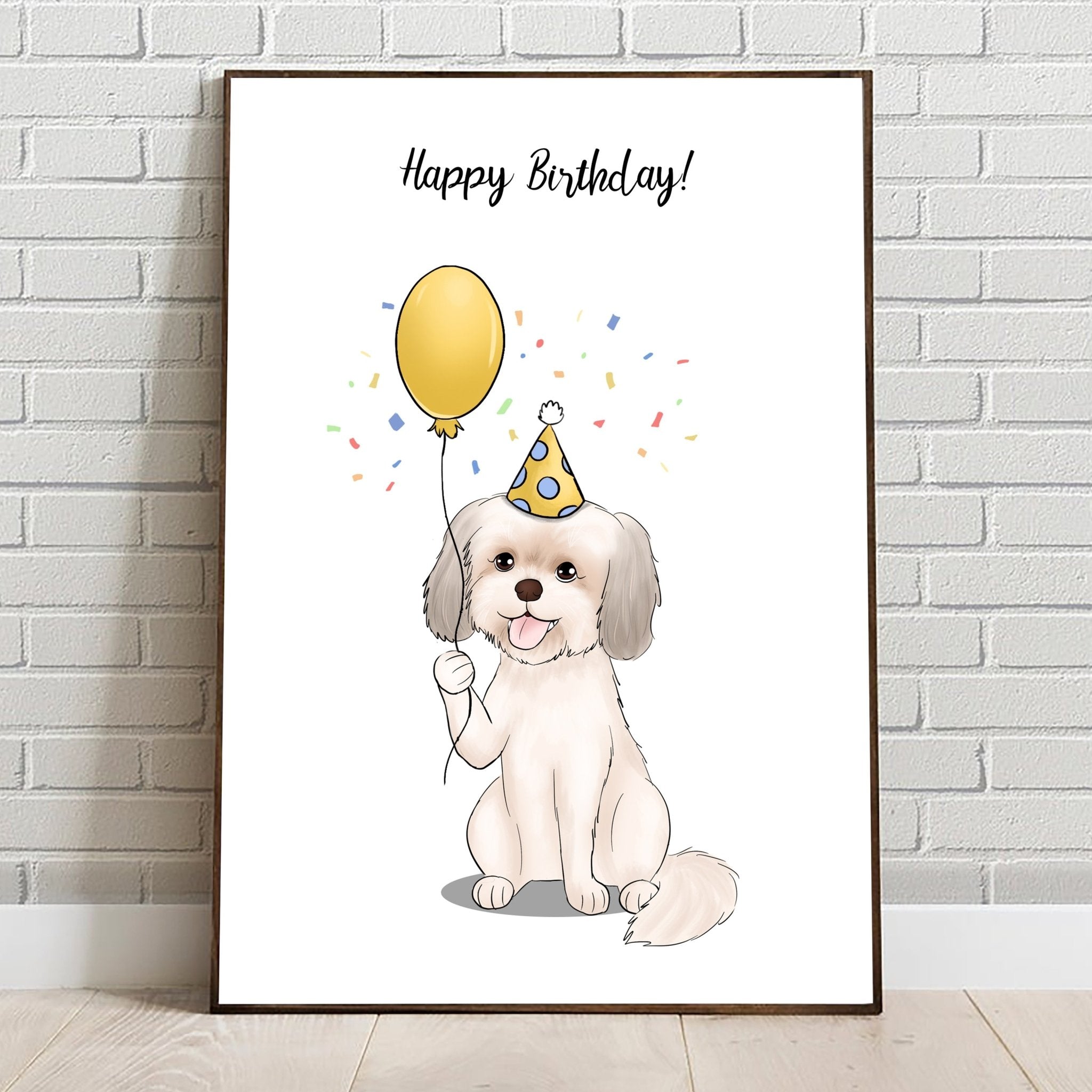 Custom Personalised Greeting Card / Birthday, Anniversay Card with Pet Portrait - Adventures of Rubi