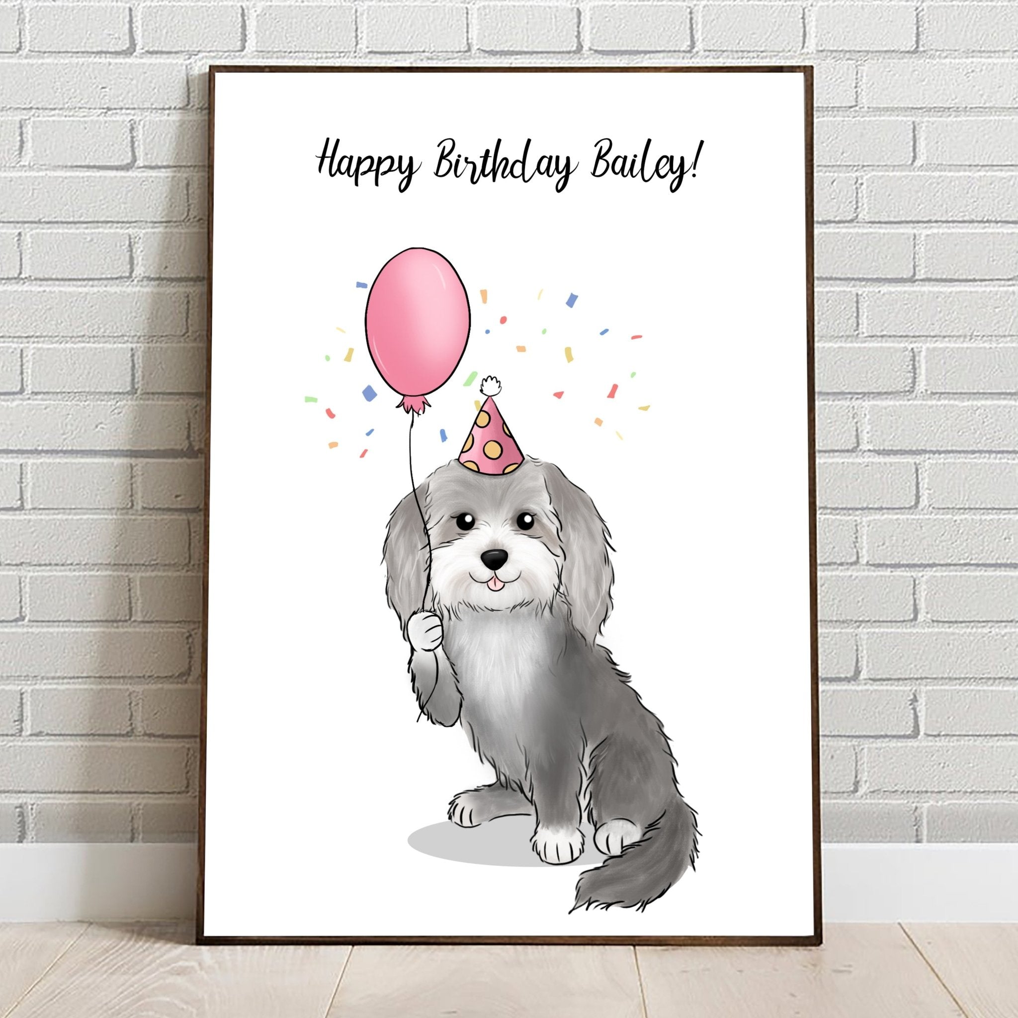Custom Personalised Greeting Card / Birthday, Anniversay Card with Pet Portrait - Adventures of Rubi