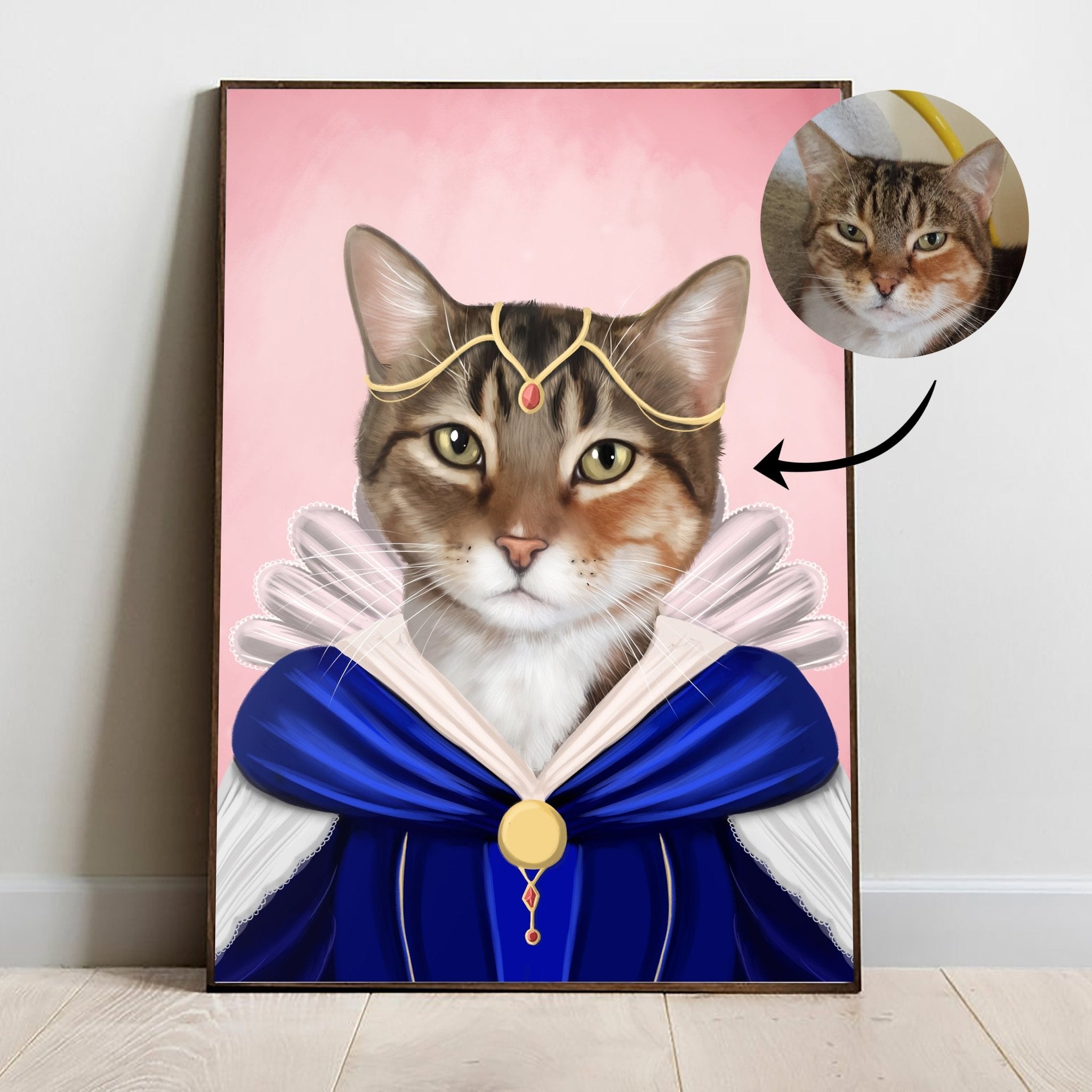 Custom Personalised Royal Pet Portrait - Turn your pet into a royalty! - Adventures of Rubi