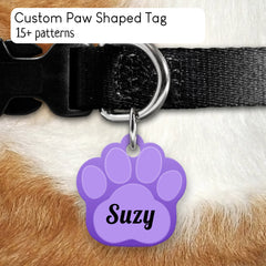 Custom Pet ID Tag - Paw Shape - 25+ Pattern - Design Your Own! - Adventures of Rubi