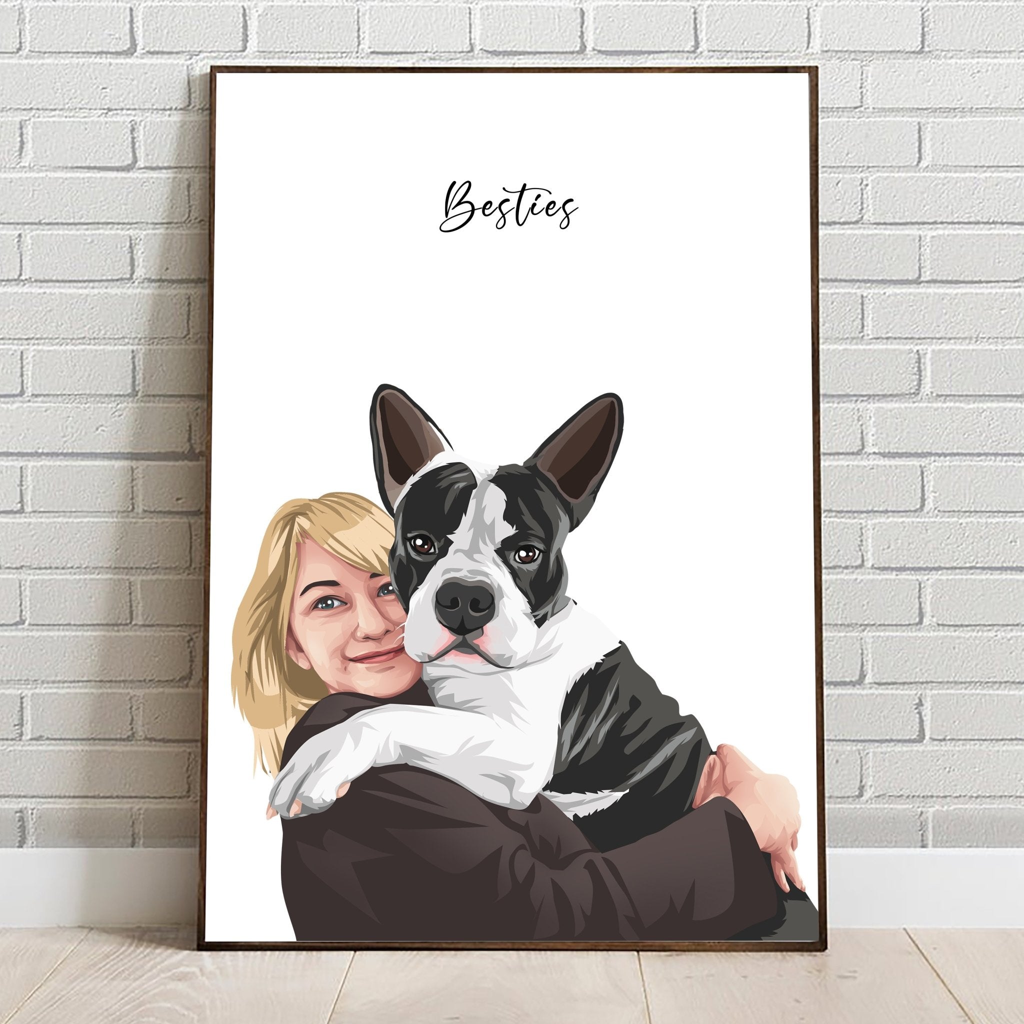 Custom Realistic Family Portrait with Your Pets - Anniversary, Christmas Gift, Family Portrait - Adventures of Rubi