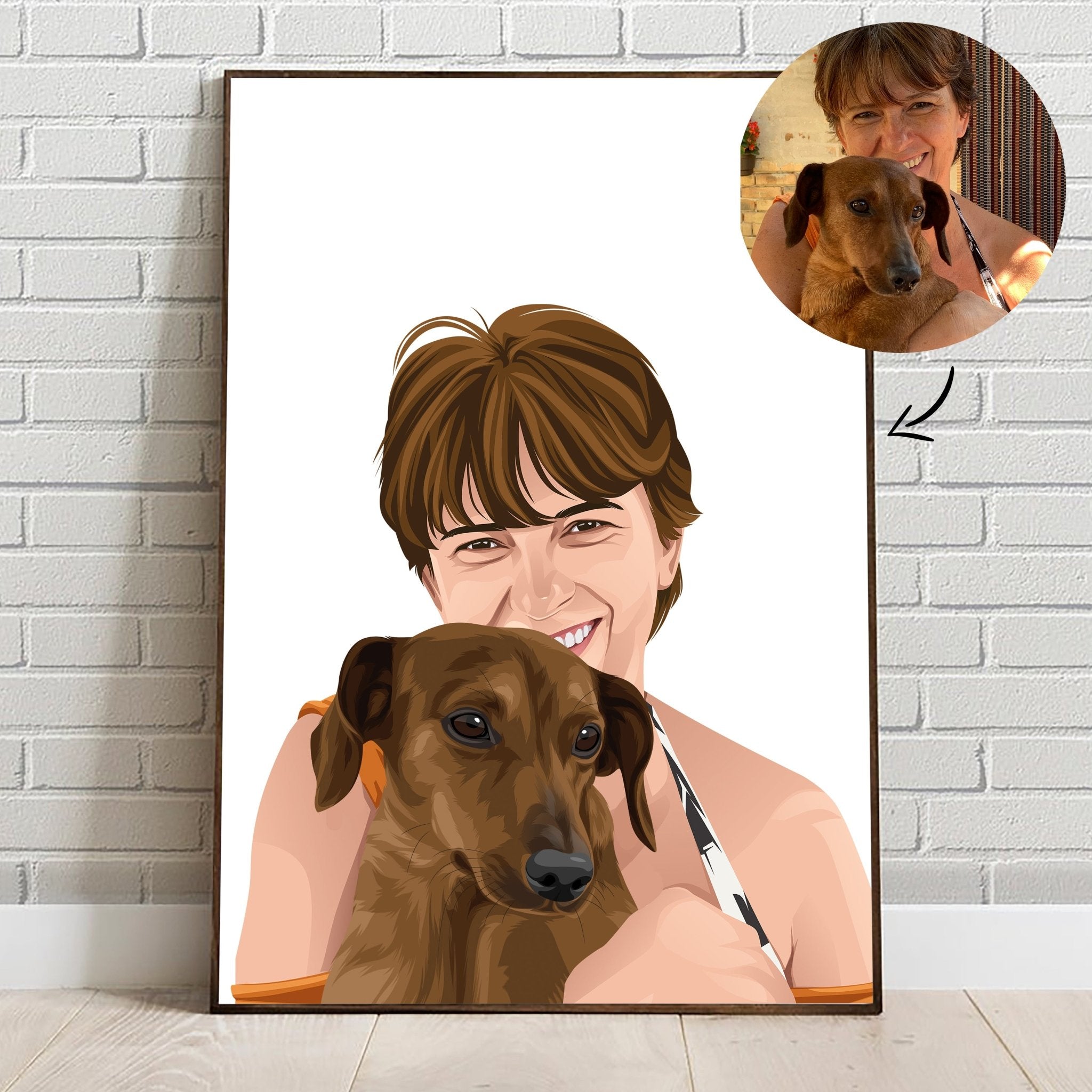 Custom Realistic Family Portrait with Your Pets - Anniversary, Christmas Gift, Family Portrait - Adventures of Rubi