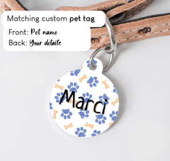 Cute Dogs, Dog Friends, Dog Breed Dog Collar - XS-L sizes with custom matching pet tag - Adventures of Rubi