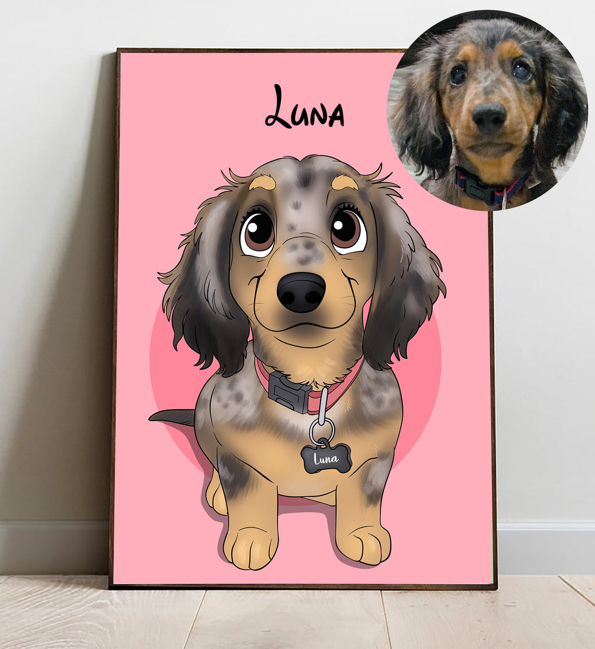 Disney Style Cartoon Portrait of your Pet - Full Body Custom Drawing, Personalised Portrait - Adventures of Rubi