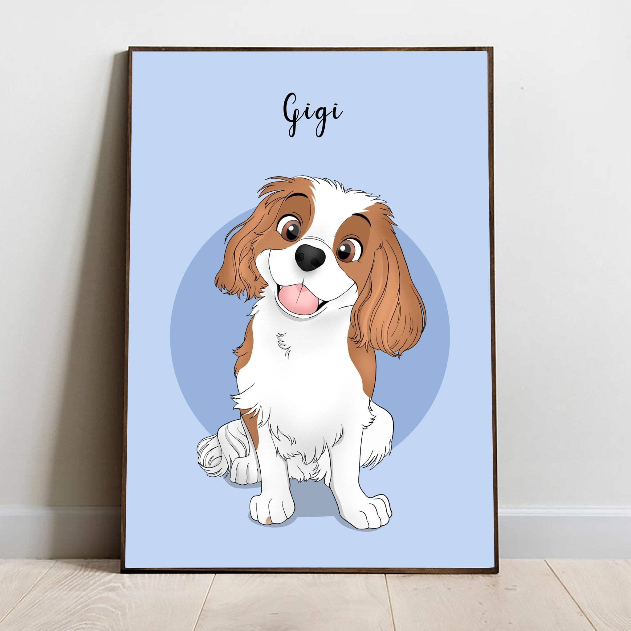 Disney Style Cartoon Portrait of your Pet - Full Body Custom Drawing, Personalised Portrait - Adventures of Rubi