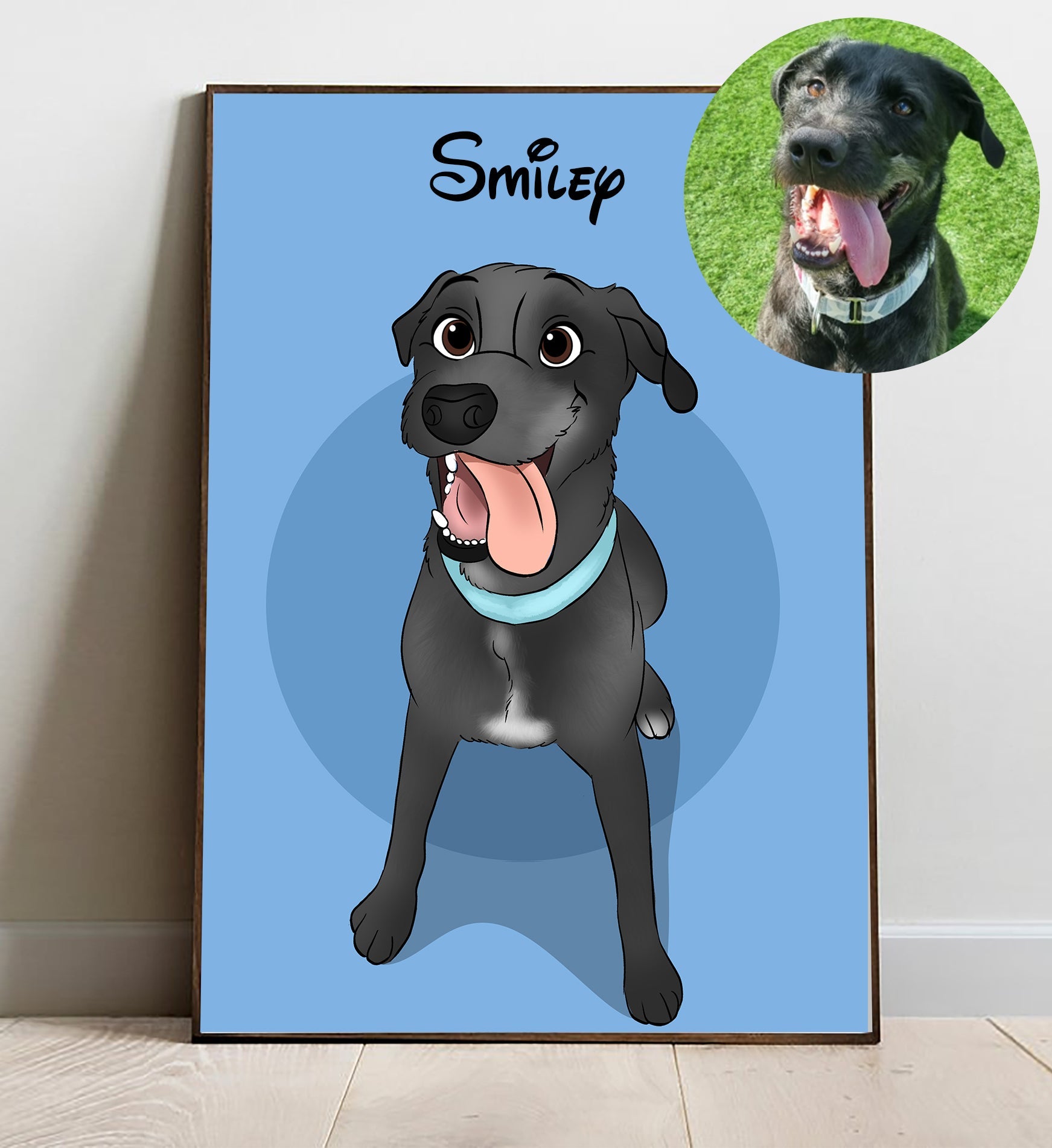 Disney Style Cartoon Portrait of your Pet - Full Body Custom Drawing, Personalised Portrait - Adventures of Rubi