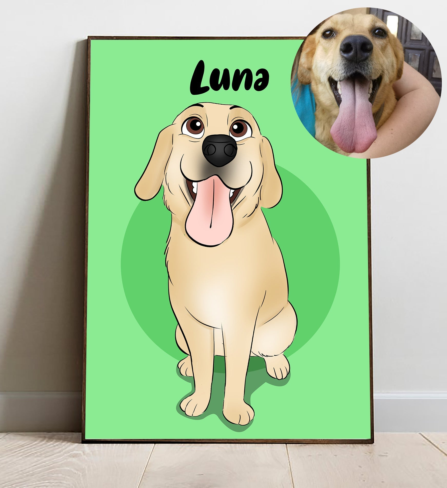 Disney Style Cartoon Portrait of your Pet - Full Body Custom Drawing, Personalised Portrait - Adventures of Rubi