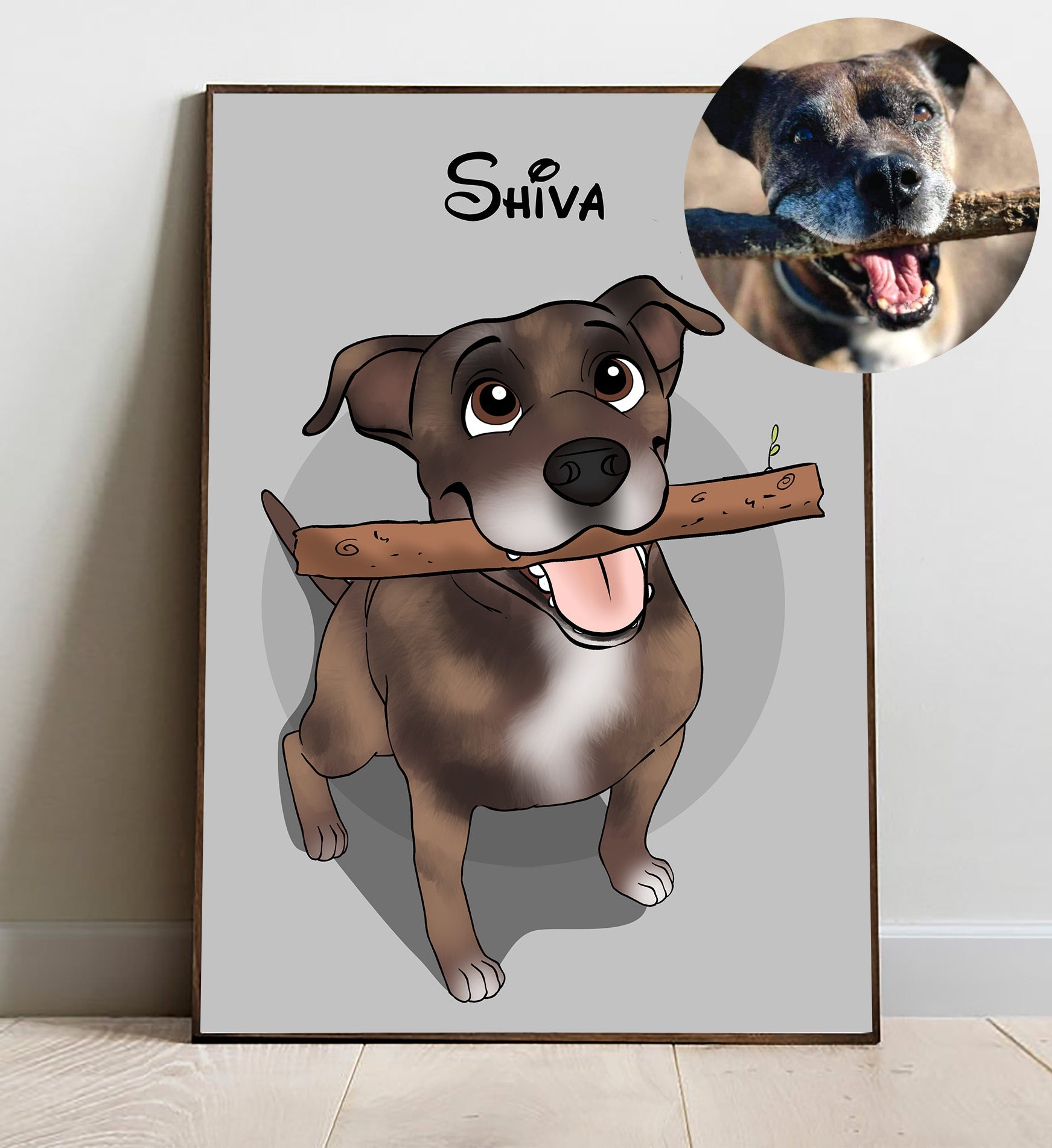 Disney Style Cartoon Portrait of your Pet - Full Body Custom Drawing, Personalised Portrait - Adventures of Rubi