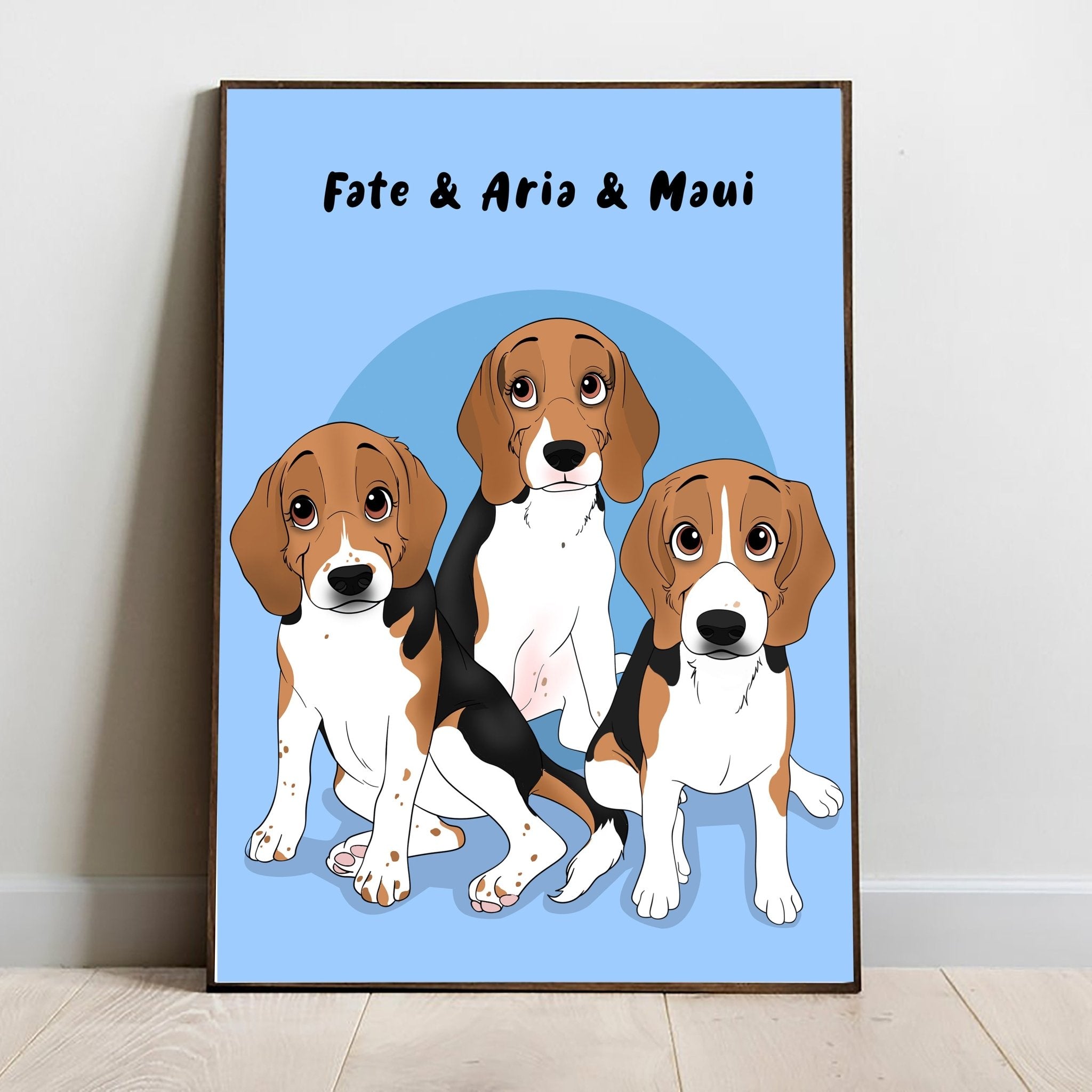 Disney Style Cartoon Portrait of your Pet - Full Body Custom Drawing, Personalised Portrait - Adventures of Rubi