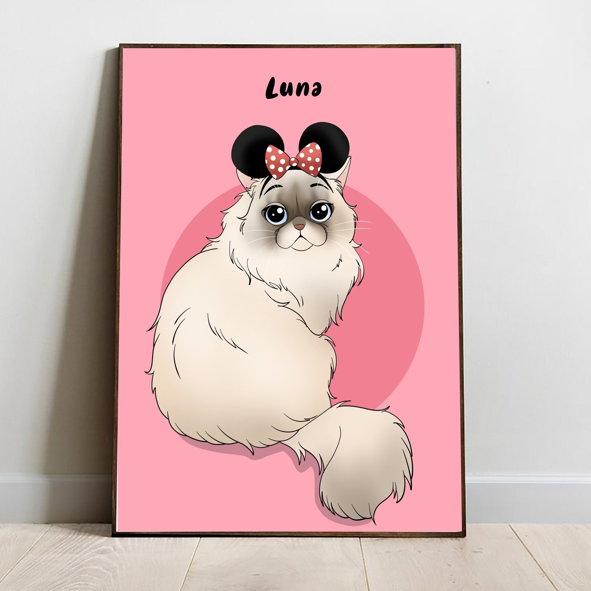 Disney Style Cartoon Portrait of your Pet - Full Body Custom Drawing, Personalised Portrait - Adventures of Rubi