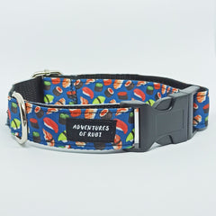 Sushi Pattern Dog Collar - XS-L sizes with custom matching pet tag - Adventures of Rubi